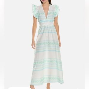 New Sail to Sable Jacquard Maxi Dress Size Large